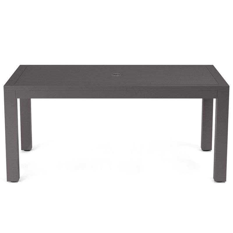 Stella Modern Graphite Aluminum Rectangular Outdoor Dining Table - 64"W