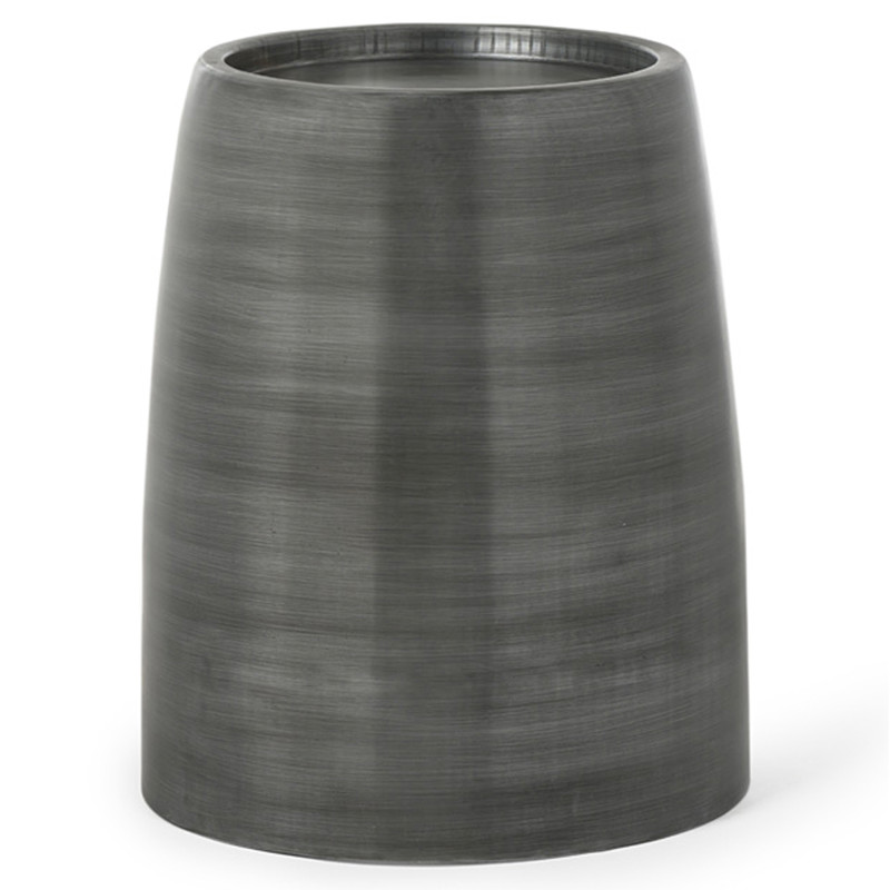 Zelda Industrial Loft Black Zinc Mild Steel Barrel Side Table