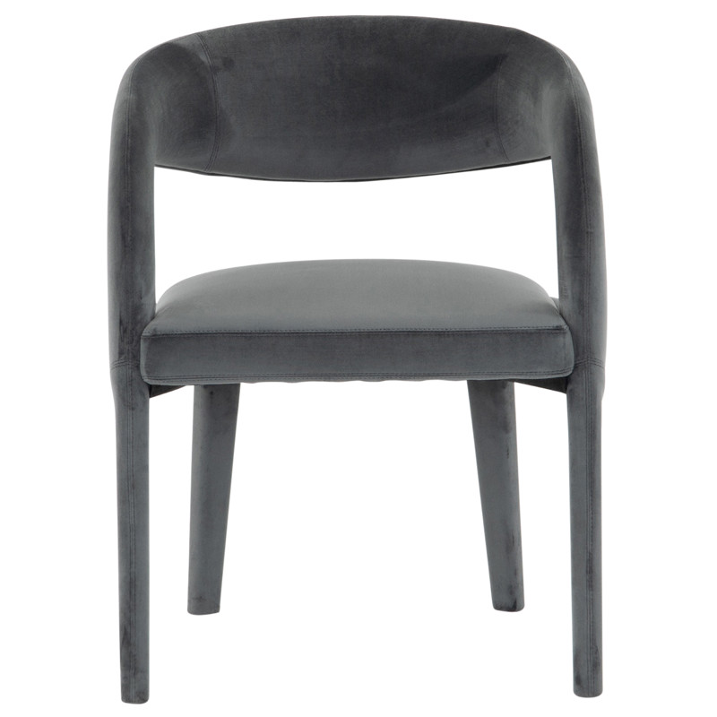 Alexander Mid Century Modern Grey Upholstered Dining Arm Chair