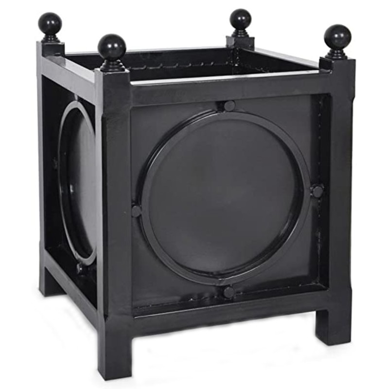 Mandy French Country Black Metal Planter