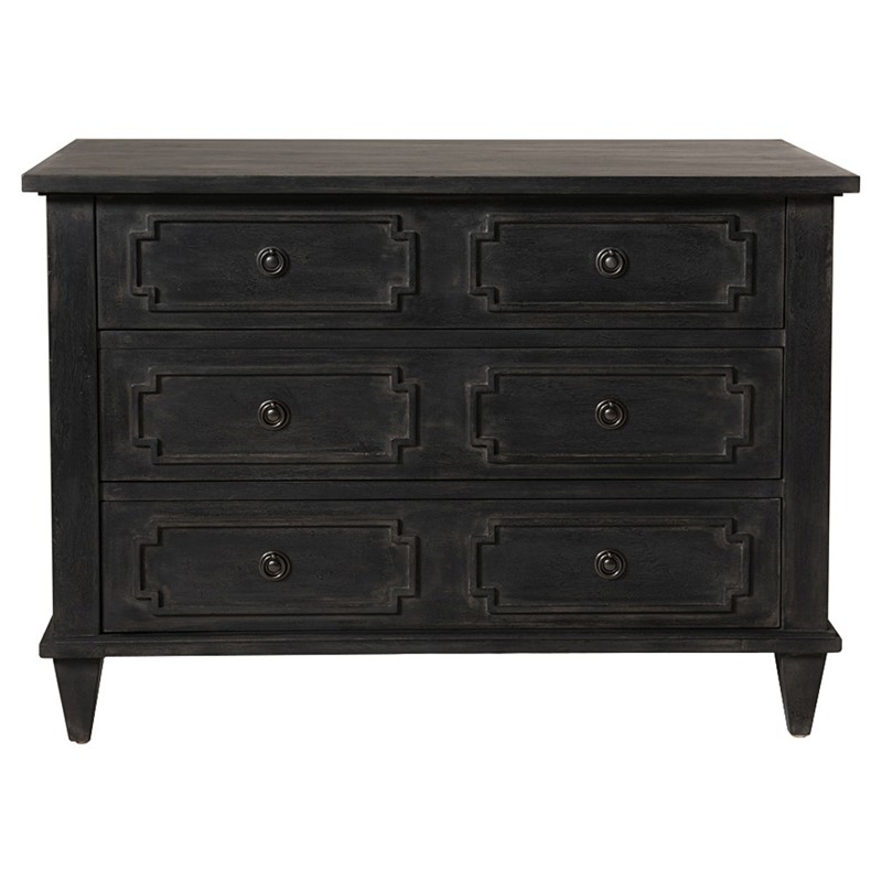 Sylvette French Country Black Wood Dresser