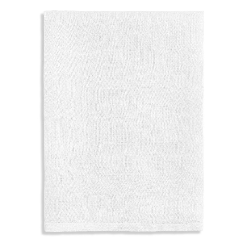 L'Objet Sateen Modern Classic White Linen Napkins - Set of 4