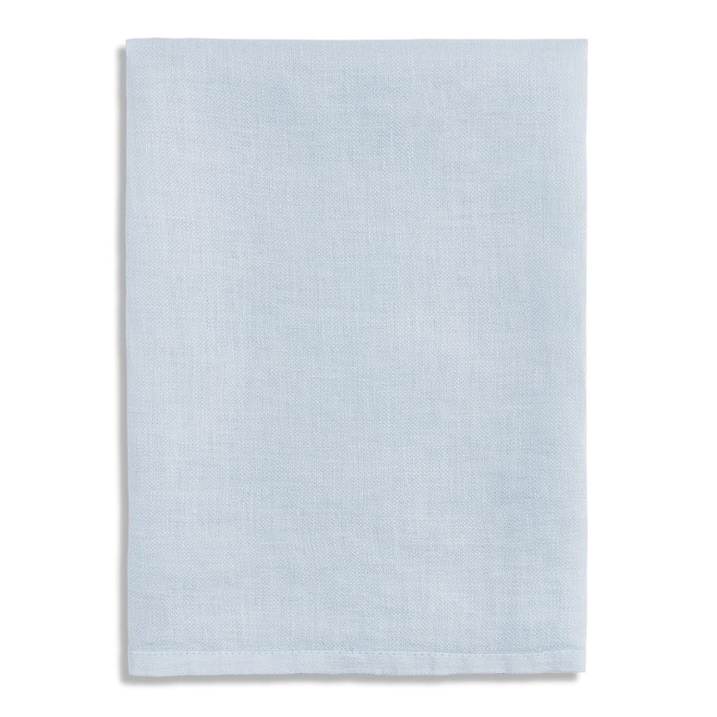L'Objet Sateen Modern Classic Light Blue Linen Napkins - Set of 4
