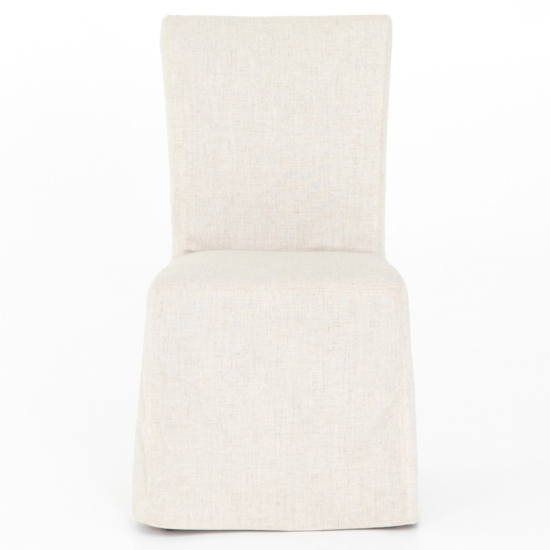 Vannie Modern Classic Cream Performance Slip Covered Dining Chair by Four Hands