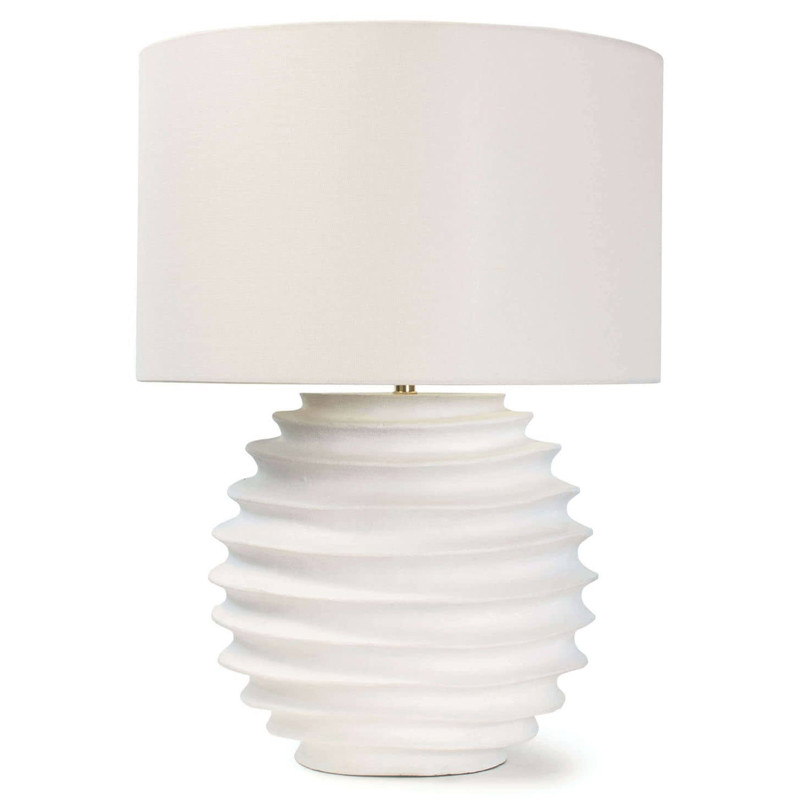 Nabu Modern Classic White Aluminum Bedside Table Lamp