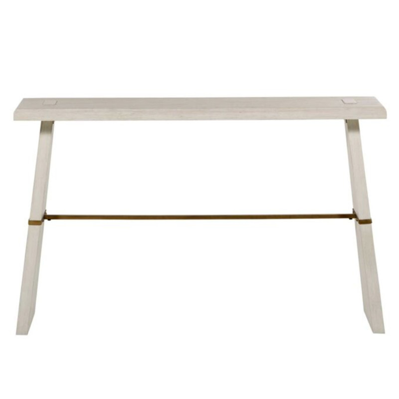 Havana Modern Classic White Wood Gold Iron Console Table