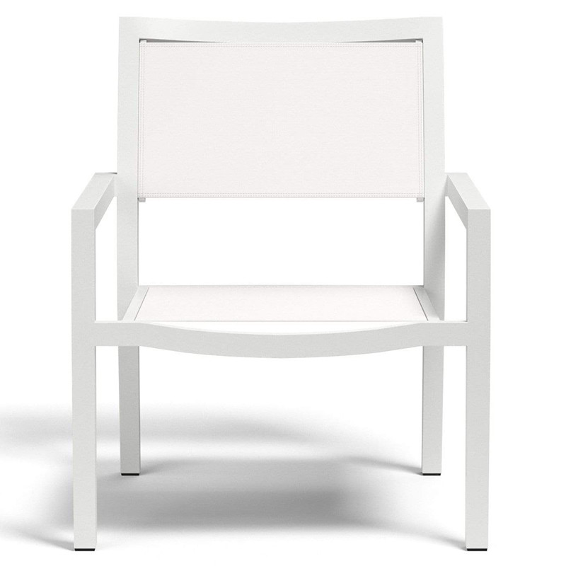 Jace Industrial Grey Performance Sling Outdoor Lounge Arm Chair