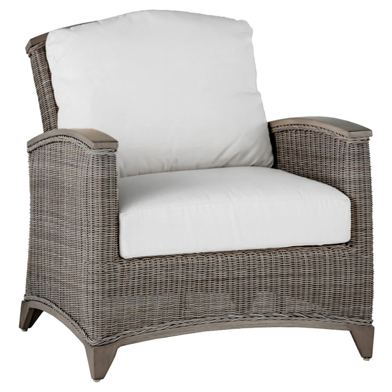 Astoria Oyster Grey N-dura™ Wicker Outdoor Lounge Arm Chair