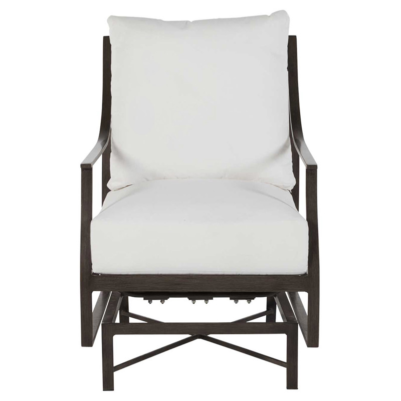 Monaco French Slate Grey Aluminum Spring Outdoor Lounge Chair