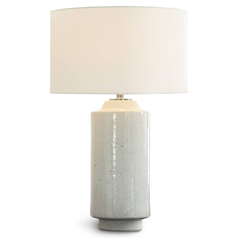 Markus French White Ceramic White Shade Table Lamp