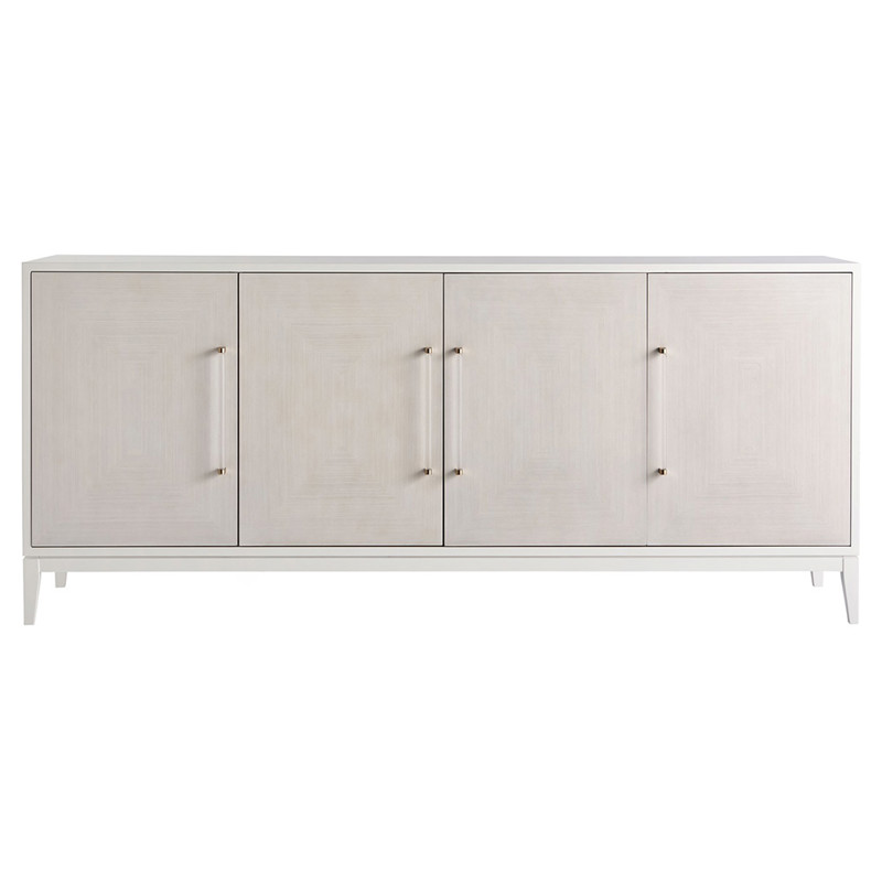 Riya Modern Classic White Wood 4 Door Sideboard by Universal Furniture