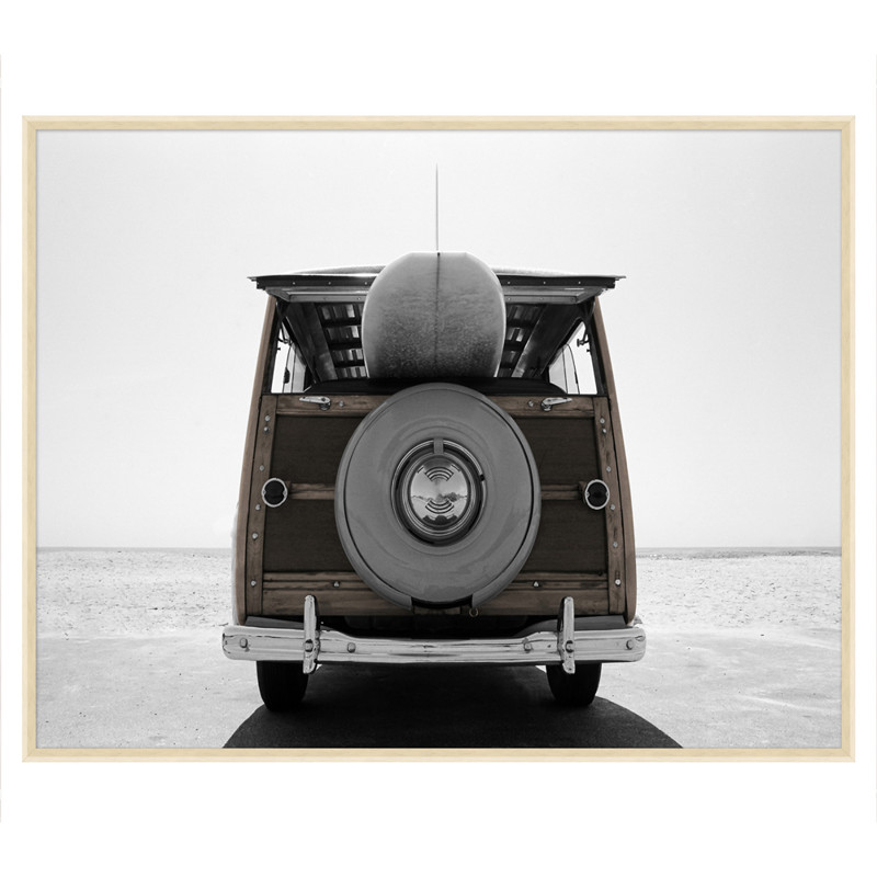 Rick Coastal Beach Grey Surf Wagon Seascape Photograph