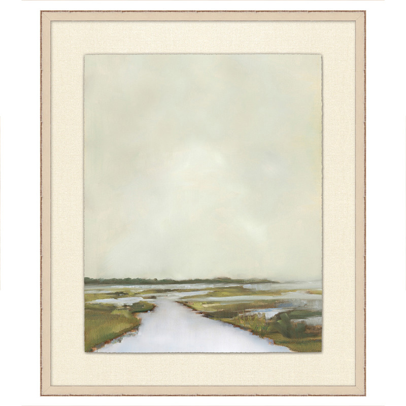 Cecille French Country Green Lanscape Painting I