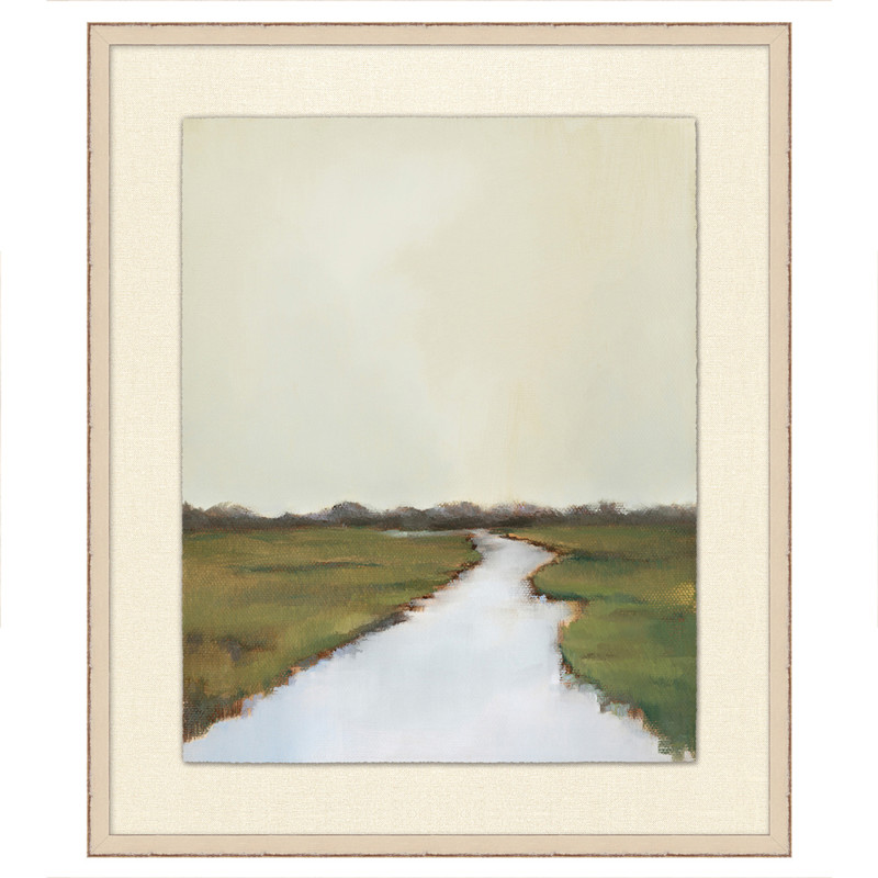 Cecille French Country Green Lanscape Painting II