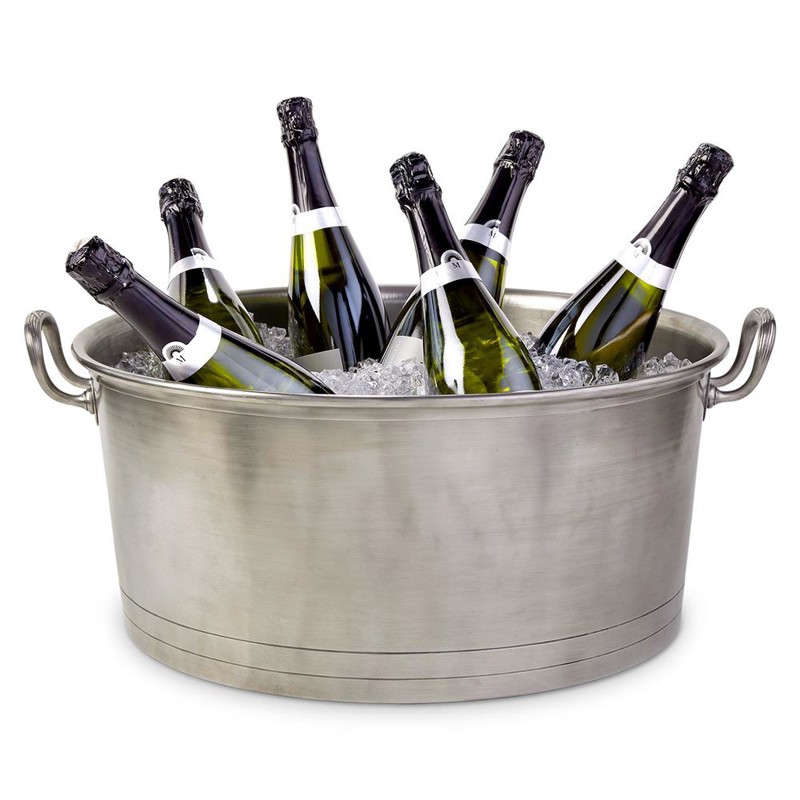 MATCH Modern Pewter Bottle Basin Cooler