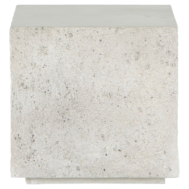 Otto Modern Classic White Concrete Outdoor Square End Table