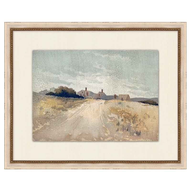 Caroline French Country Beige Landscape Natural Frame Illustration 3