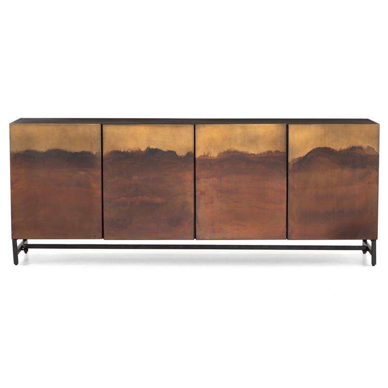 Baylor Industrial Loft Brown Ombre Iron Sideboard by Four Hands