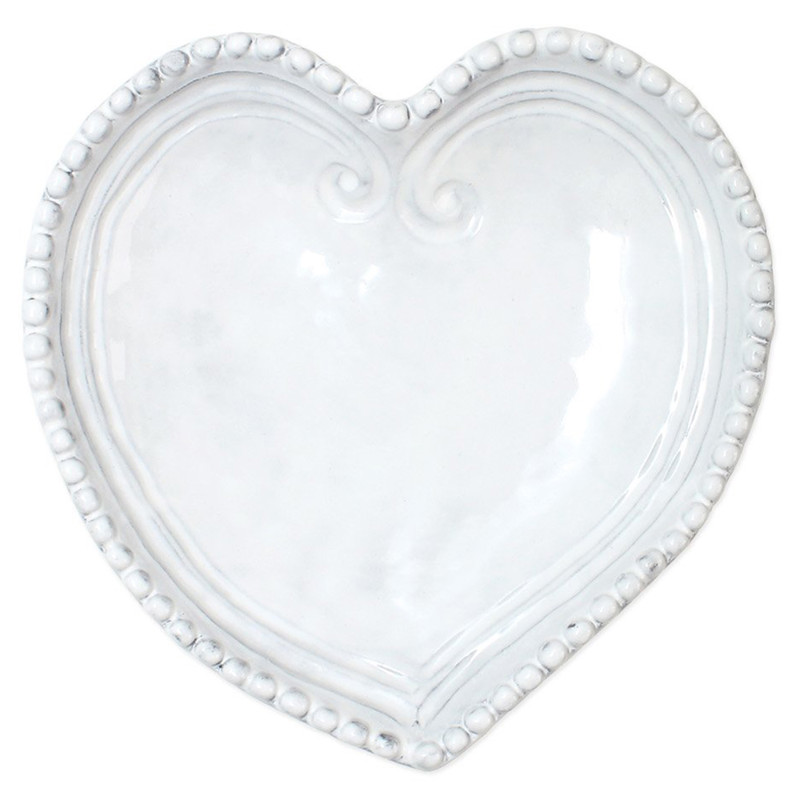 Incanto French White Ceramic Heart Dish
