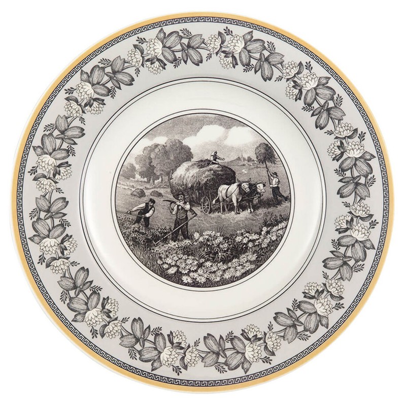 Audun Ferme French Country White Porcelain Dinner Plate