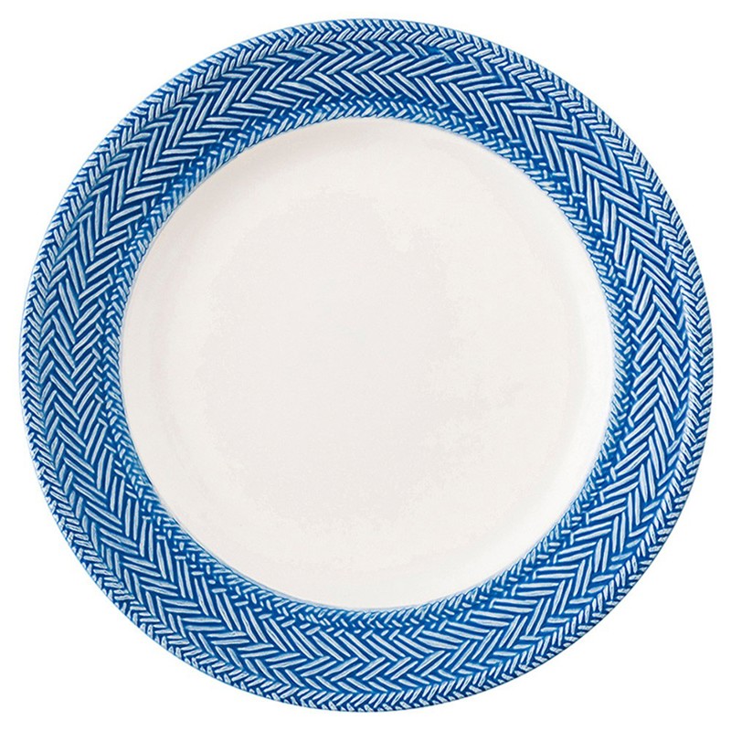 Juliska Le Panier Delft Blue Band White Ceramic Salad Plate