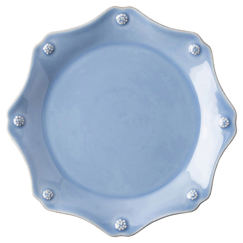 Juliska Berry & Thread Chambray Blue Ceramic Scalloped Salad Plate