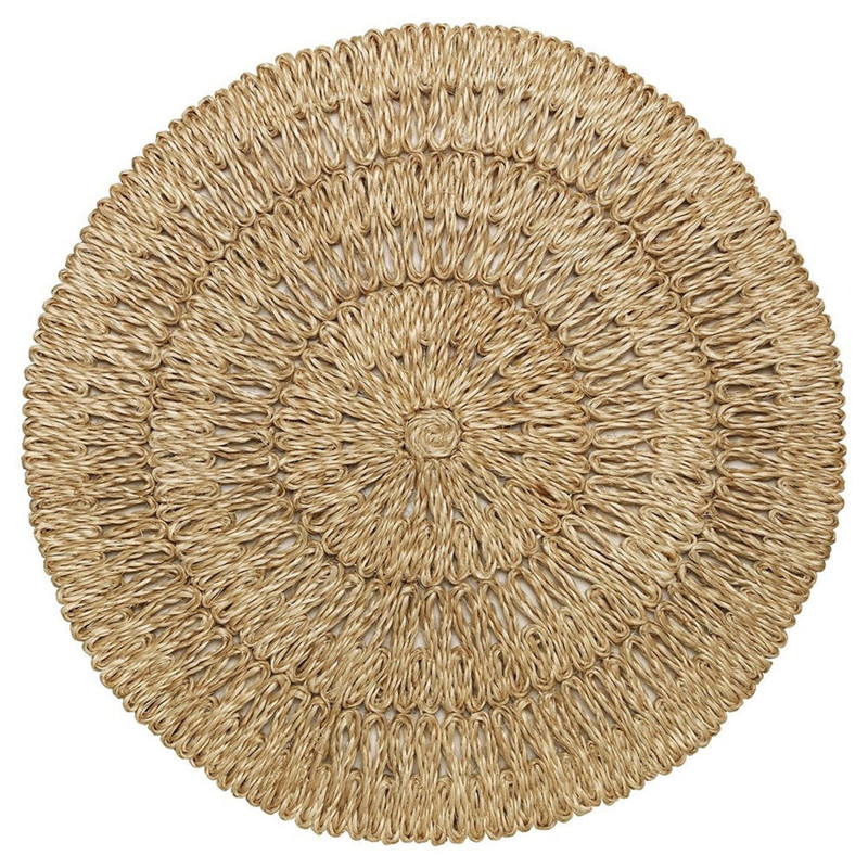 Juliska Loop Coastal Natural Brown Abaca Straw Placemat