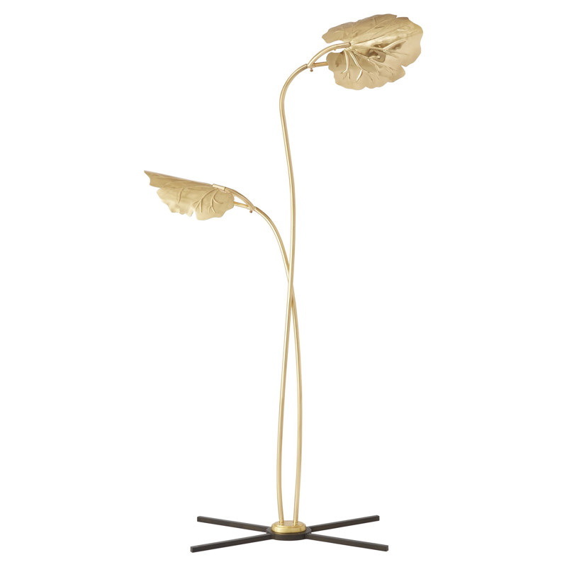 Dwell Studio Rimini Updated Traditional Solid Brass Leaves Floor Lamp