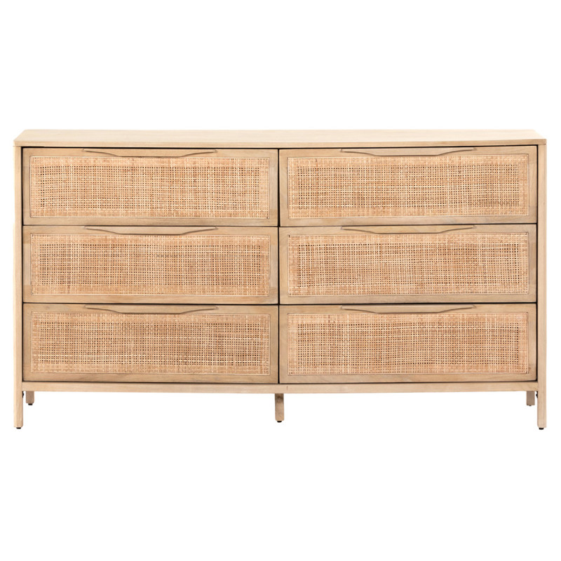 beach wood dresser Four Hands Sydney Natural Mango 6 Drawer Size:3XL [+$ 3.99] adds a fresh touch royal blue evening wear High-end Blue Embroidery Queen