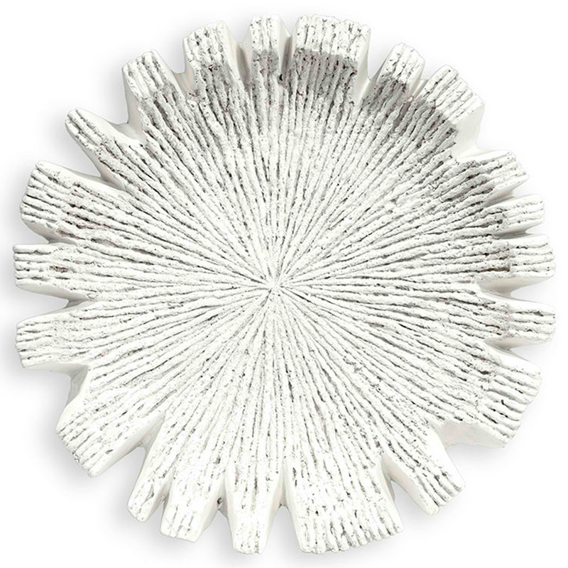 Palecek Reef Coastal Beach White Stone Cast Outdoor Wall Decor - Small