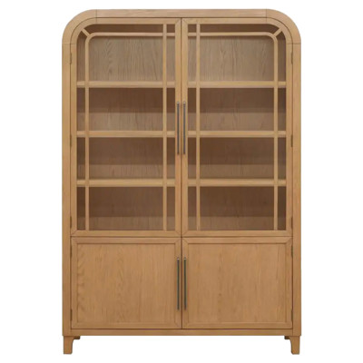 Madeline Modern Classic Natural Oak Display Cabinet