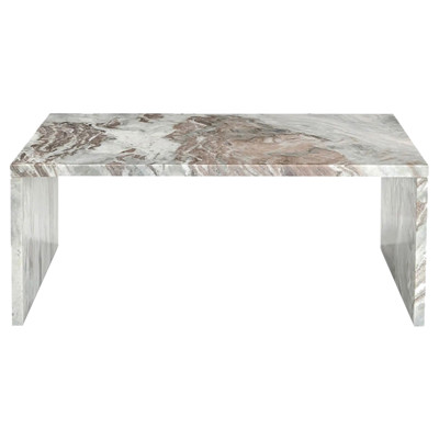 Rosalina Modern Classic Grey Marble Rectangular Coffee Table