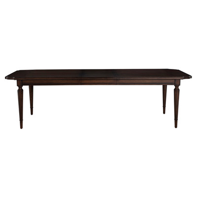 Mathis French Dark Brown Oak Rectangular Extendable Dining Table - 86-106"