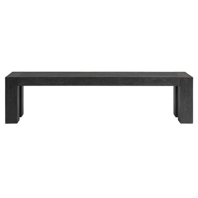 Brissy Rustic Lodge Black Reclaimed Oak Dining Bench