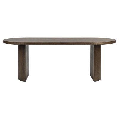 Elara Modern Classic Brown Reclaimed Oak Oval Dining Table - 84"