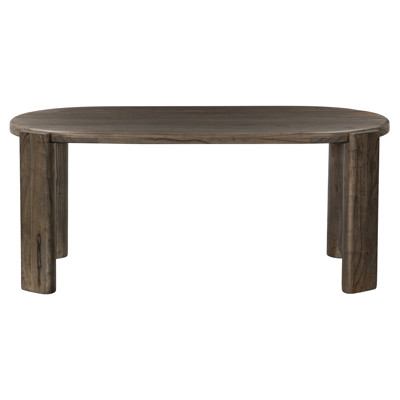 Dua Modern Classic Brown Wood Oval Dining Table - 72"