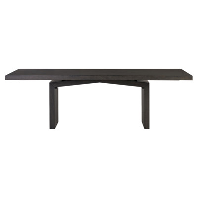 Rayan Rustic Lodge Black Oak Rectangular Dining Table - 96"