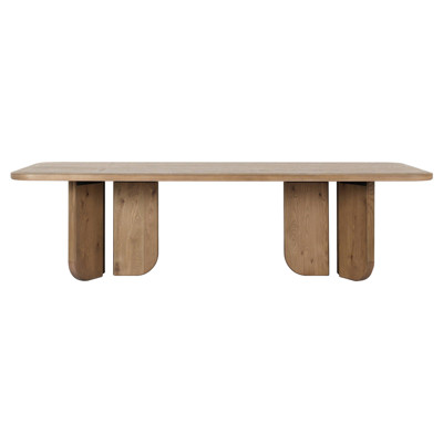 Baloro Modern Classic Natural Oak Rectangular Dining Table - 108"