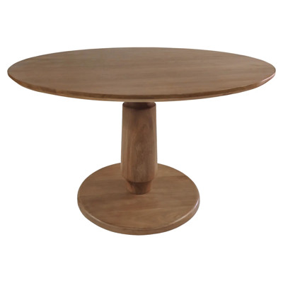 Holston Modern Classic Brown Mango Wood Round Dining Table - 48"