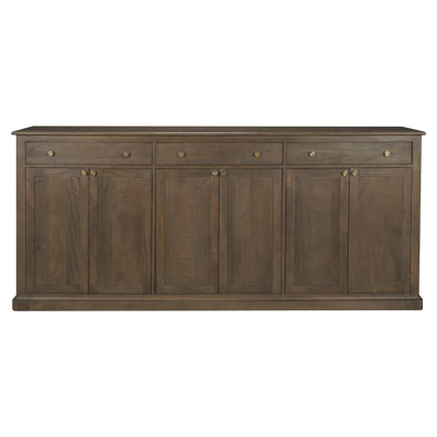 Somerton Updated Traditional Dark Brown Wood Media Console - 82"