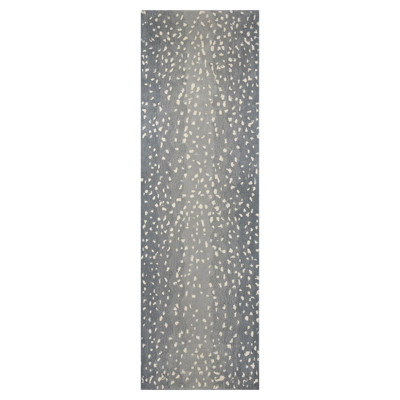 Hayde Modern Classic Blue Ombre Wool Animal Patterned Rug - 2'6"x8'