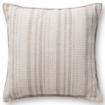 Sam French Country White Linear Throw Pillow - 22x22
