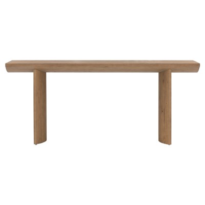 Matthew Modern Classic Brown Oak Wood Rectangular Console Table