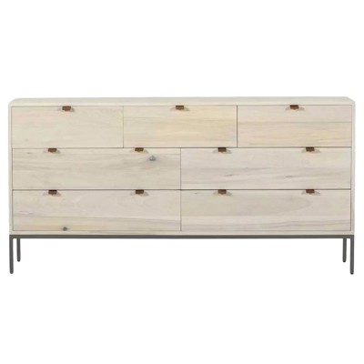 white dresser leather pulls Four Hands Trey 7 Drawer atf-sm-03.25.26
