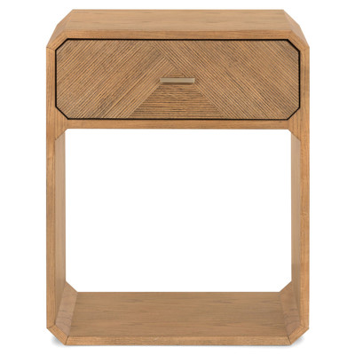 Bolton Caspian 1-Drawer Natural Ash Wood Nightstand