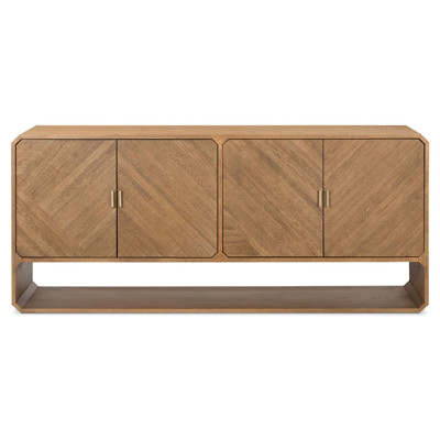 Bolton Caspian 68" Ash Wood Natural Veneer Satin Brass Sideboard
