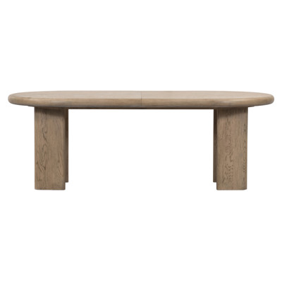 Ariane Rustic Lodge Yucca Oak Oval Extendable Dining Table - 87-107"W
