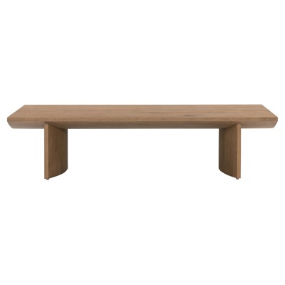 Matthew Modern Classic Brown Oak Wood Rectangular Coffee Table