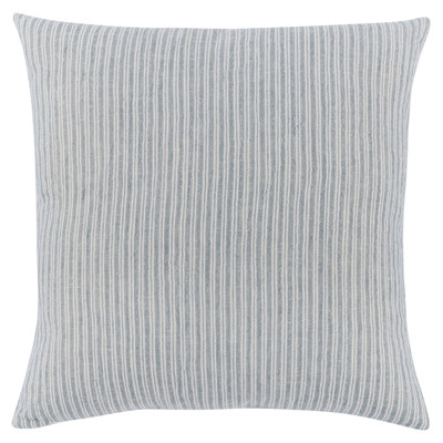 Callista Coastal Beach Blue Cotton Throw Pillow - 22x22