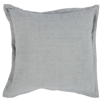 Shea Modern Classic Grey Linen Throw Pillow - 22x22